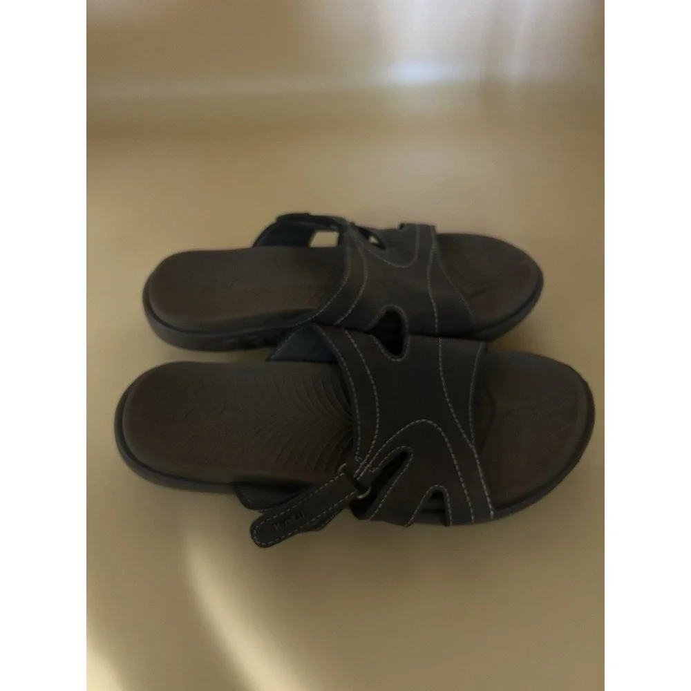KuaiLu Womens Brown Fashion Orthotic Slides Lightweight Size 9.5